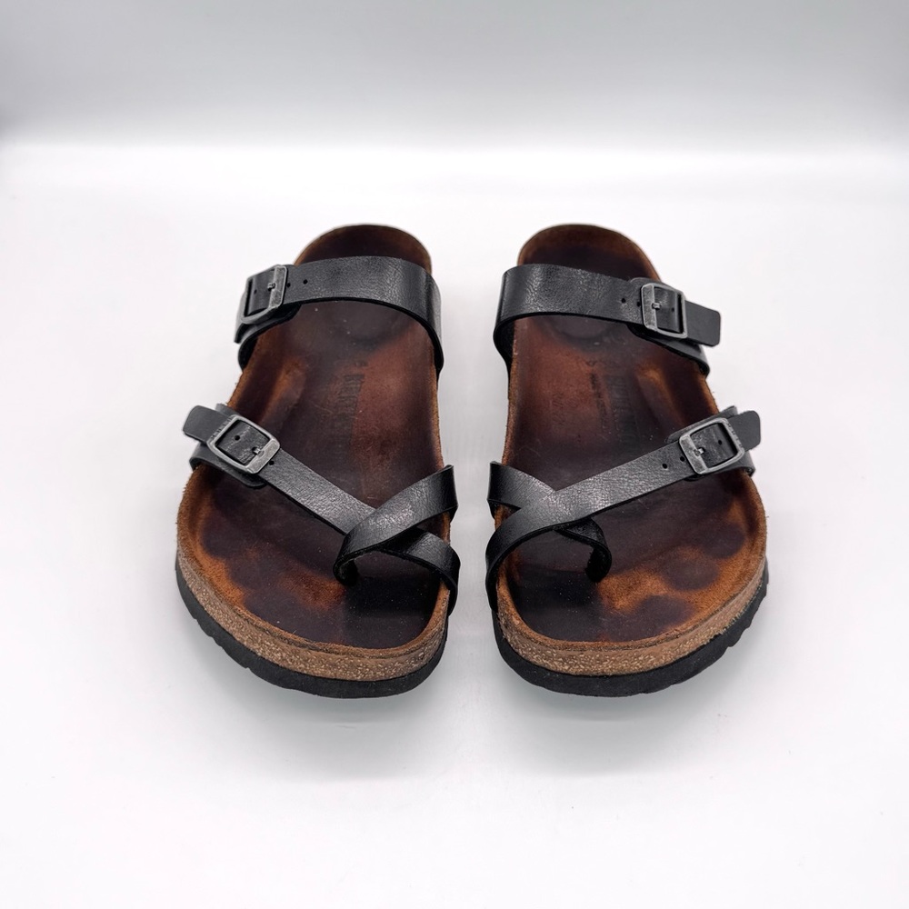 Birkenstock Gizeh Anthracite Gunmetal Leather Sandals - Picture 3 of 7